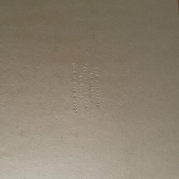 Vintage Fine art print by Gellman Arc de Triomphel By Rocoo 16" x 20" - Picture 7 of 7